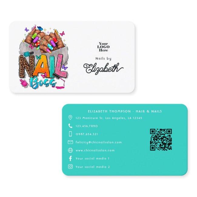 Vibrant African American Nail Boss Branding