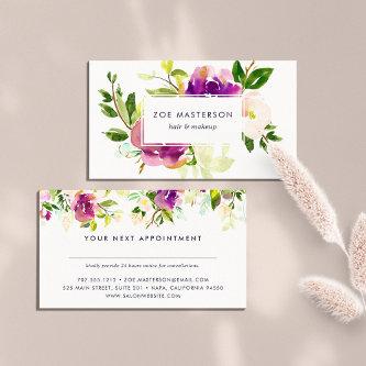 Vibrant Bloom | Watercolor Floral Appointment Card