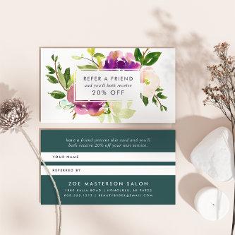 Vibrant Bloom | Watercolor Floral Referral Card
