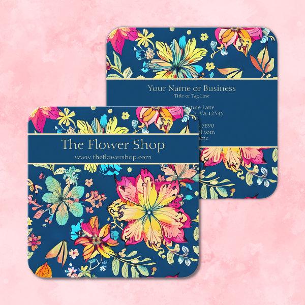 Vibrant Boho Floral Bohemian Flower Square