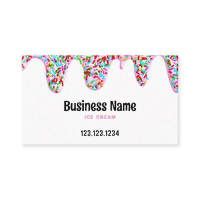 Vibrant Colorful Sprinkles Dripping Ice Cream