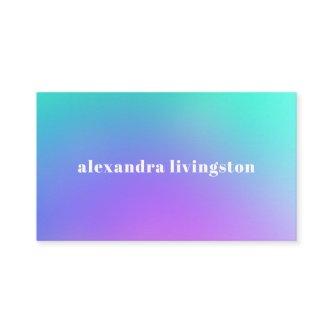 Vibrant Green Purple Abstract Gradient Glam Busine