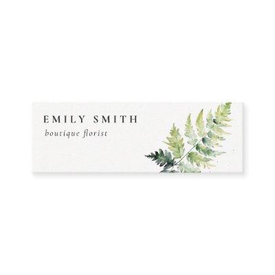 VIBRANT GREEN WATERCOLOUR FERN FOLIAGE ADDRESS MINI