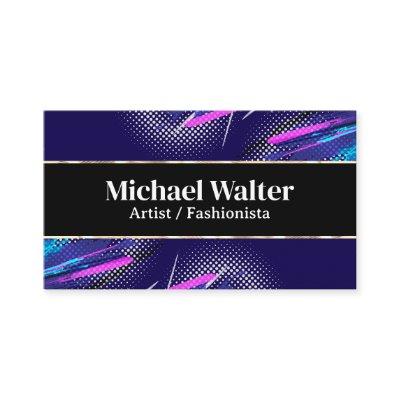 Vibrant Halftone Stylish | Gold Trim