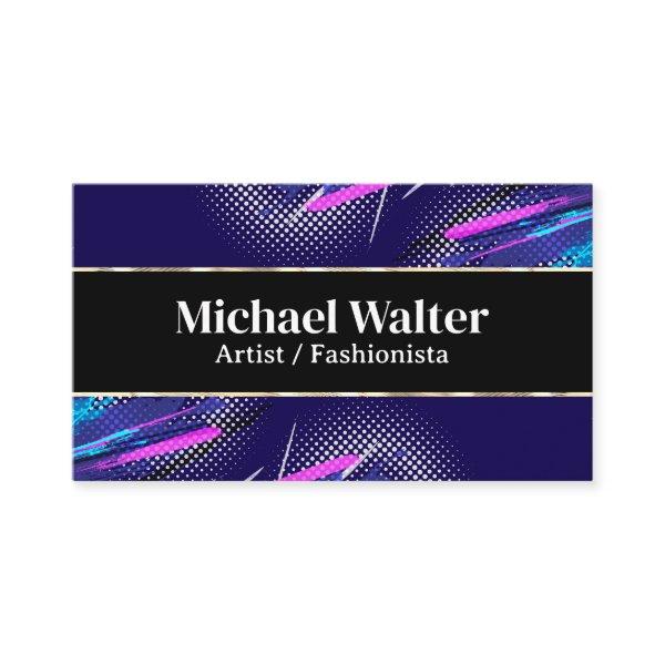 Vibrant Halftone Stylish | Gold Trim