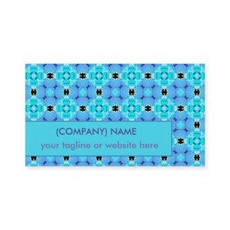 Vibrant Modern Abstract Lattice Aqua Blue Quilt