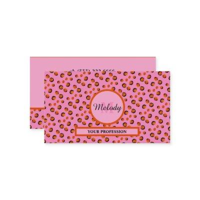 vibrant pink  Leopard Animal Print Monogram