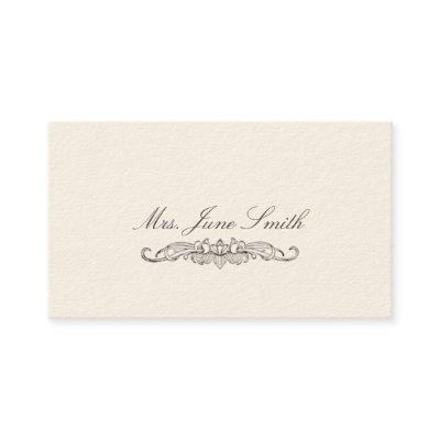 Victorian Calling Cards With Scroll