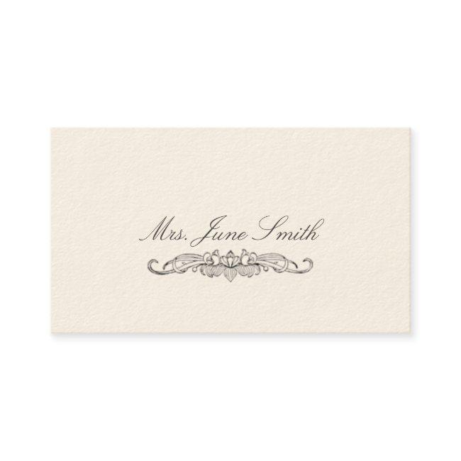 Victorian Calling Cards With Scroll