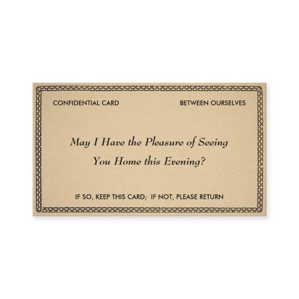 Victorian Customizable Acquaintance Card