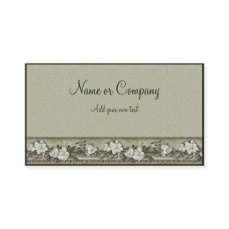Victorian Wrens with White Flower Border