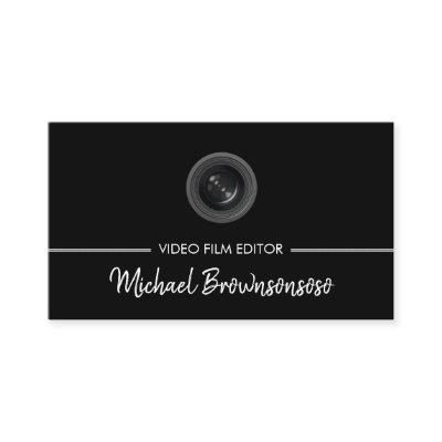 Video Editor Filmmaker Black Movie Reel Logo