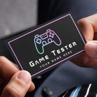 Video Game Tester Developer Gamer Modern Pink Neon
