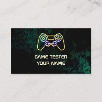 Video Game Tester Green Neon