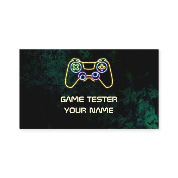 Video Game Tester Green Neon