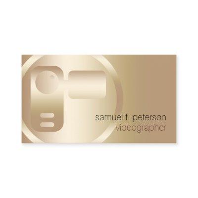 Videographer Elegant Gold Video Strip Icon
