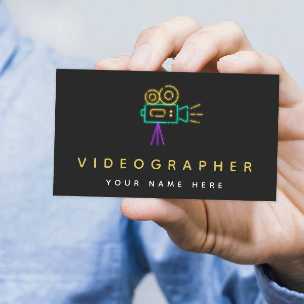 Videographer Filmmaker Video Photo Neon Camera