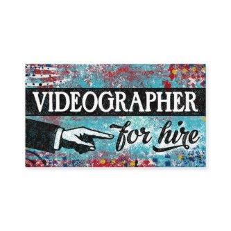 Videographer For Hire  - Blue Red