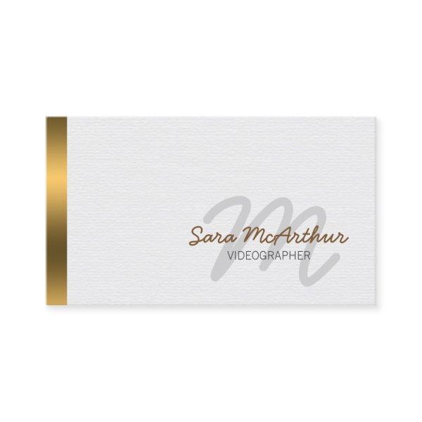 Videographer Recording Service Cursive Monogram