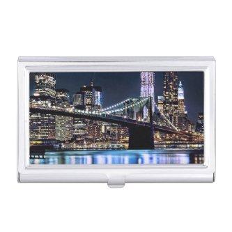 View of New York's Brooklyn bridge reflection Case For