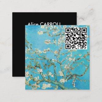 Vincent van Gogh - Almond Blossom - QR Code Square