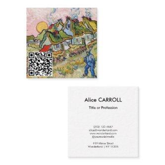 Vincent van Gogh - Houses and Figure - QR Code Square