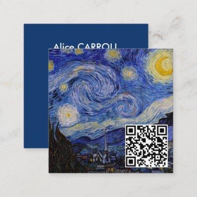 Vincent Van Gogh - The Starry Night - QR Code Square
