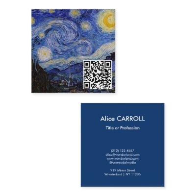 Vincent Van Gogh - The Starry Night - QR Code Square