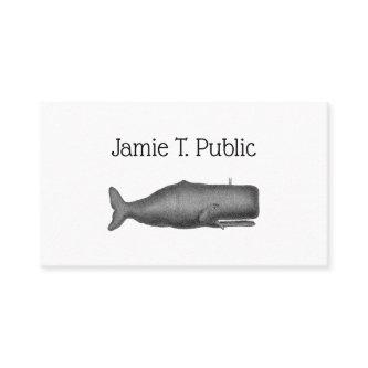 Vintage 19th Century Stylized Whale #1 N