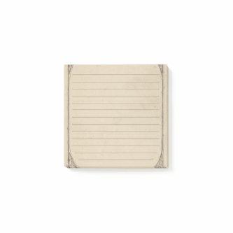 Vintage Antique Distressed Linned  Post-it Notes