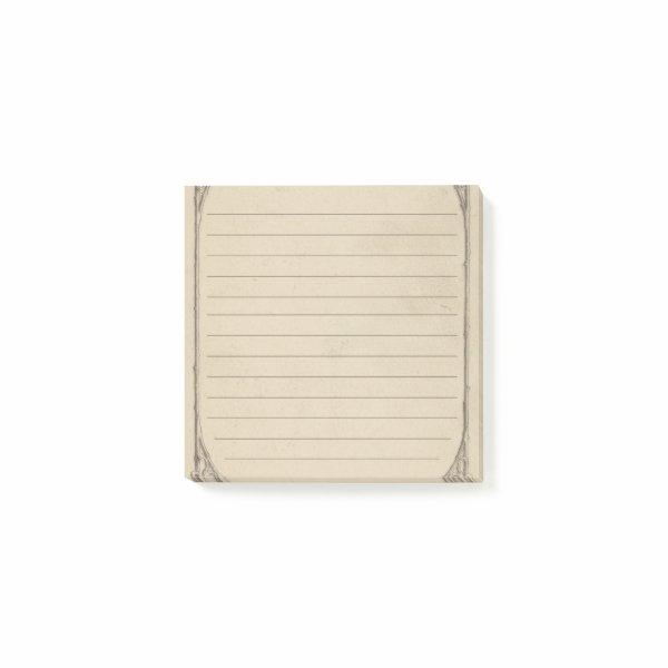 Vintage Antique Distressed Linned  Post-it Notes