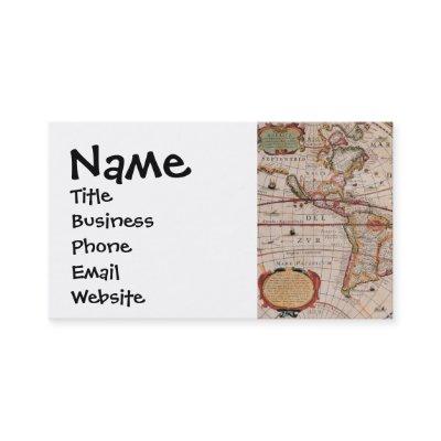 Vintage Antique Old World Map Design Faded Print