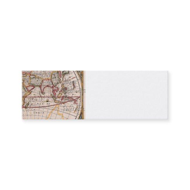Vintage Antique Old World Map Design Faded Print Mini