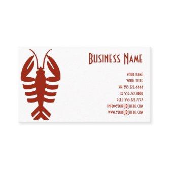 Vintage Art Deco Seafood Lobster in Red