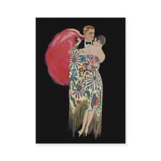 Vintage Art Deco Wedding, Newlywed Lovers Dancing