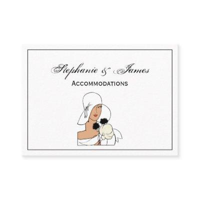 Vintage Art Deco Woman with Flowers Wearing Hat C