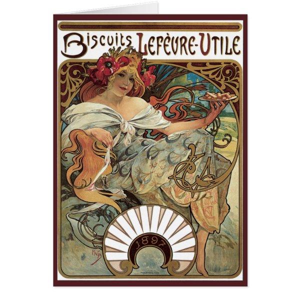 Vintage Art Nouveau, Biscuits by Alphonse Mucha