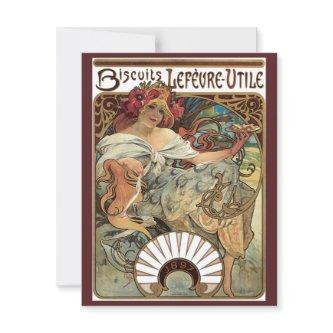 Vintage Art Nouveau, Biscuits by Alphonse Mucha