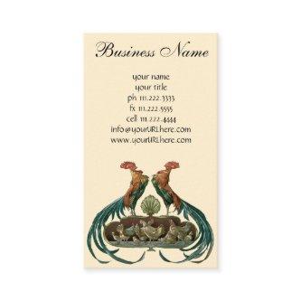 Vintage Art Nouveau Chickens and Roosters