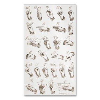 Vintage ASL Sign Language Introduction  Magnet