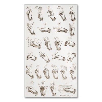 Vintage ASL Sign Language Introduction  Magnet