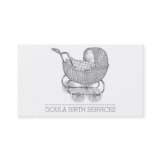 Vintage Baby Carriage Midwife Or Doula Calling Card