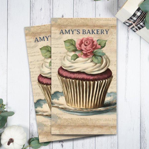 Vintage Baker Pastry Chef Cake Bakery Cupcake