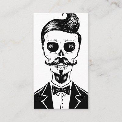 Vintage Barber Shop Skull Social media vertical