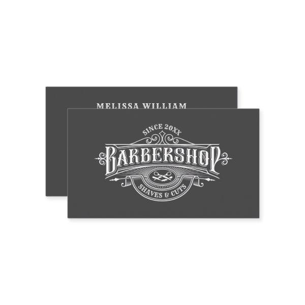 Vintage Barbershop Typography & Frame Custom Text