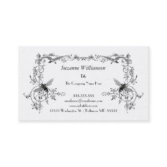 Vintage Bee and Bird Elegant Floral Scroll Custom