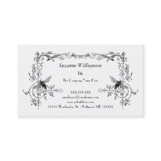 Vintage Bee and Bird Elegant Floral Scroll Custom