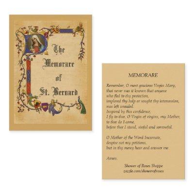 Vintage Blessed Virgin Mary Memorare Holy Card