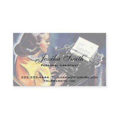 Vintage Business Executive Secretary Typing Letter
