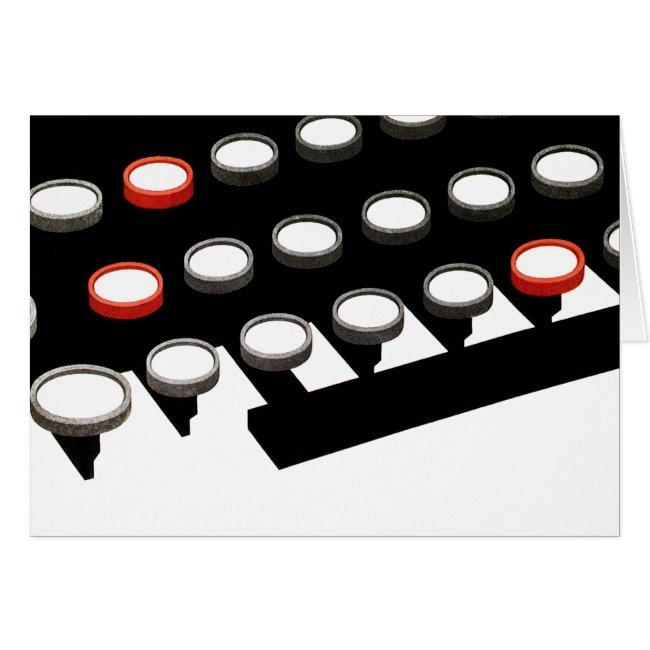 Vintage Business Old Fashioned Typewriter Keyboard